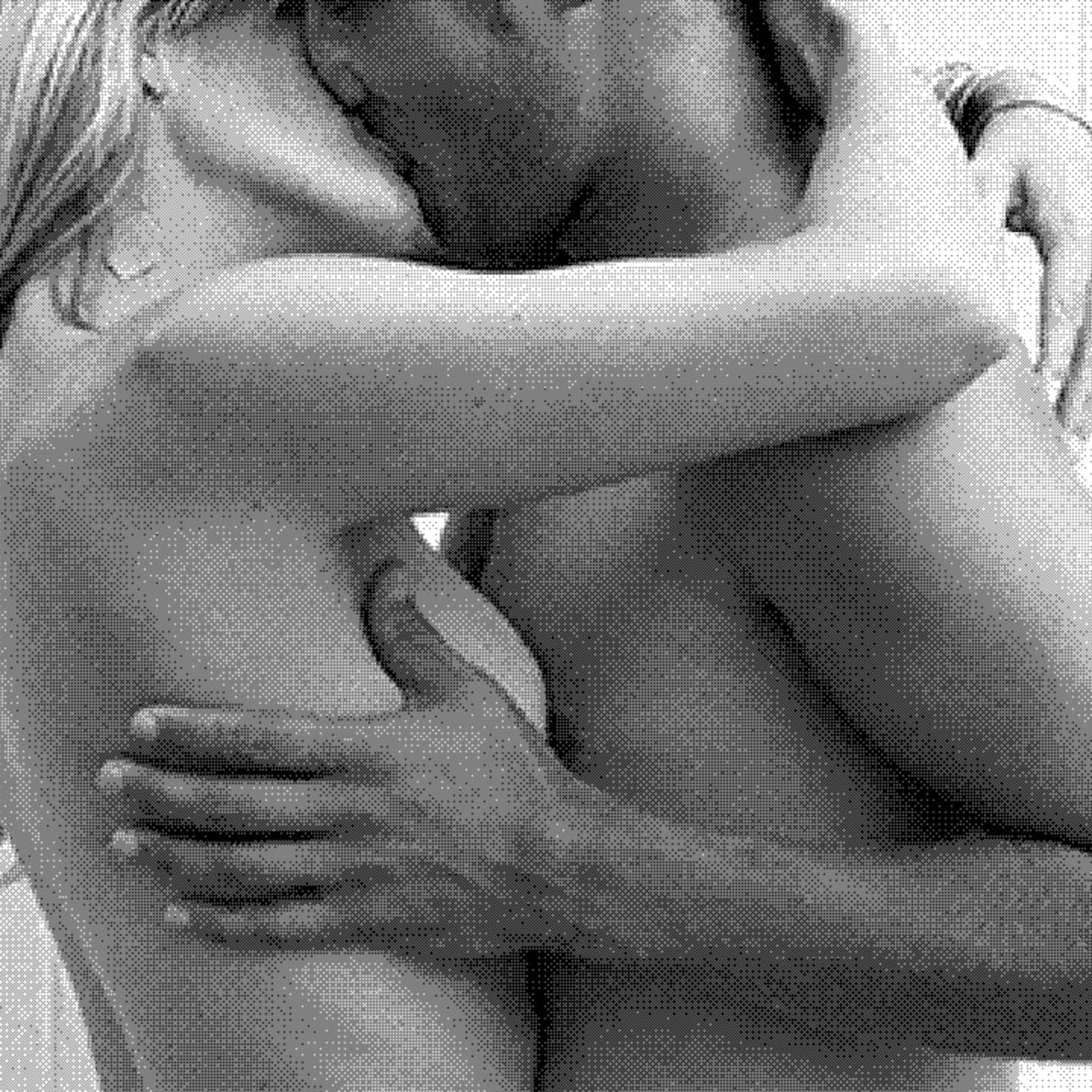 Two people embracing